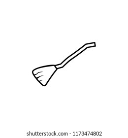 Broom witch icon. Simple outline vector of Halloween set for UI and UX, website or mobile application