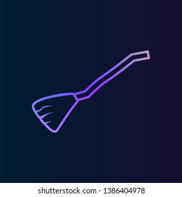 Broom witch  icon. Simple thin line, outline vector of halloween icons for ui and ux, website or mobile application
