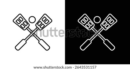 Broom-ball icon. Graphic Design vector icon. Ui Ux Icons