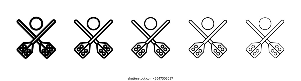 ícone de bola de salão conjunto gráfico. estilo de linha de traçado moderno