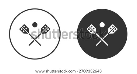 Broom-ball icon symbol sign in solid style.