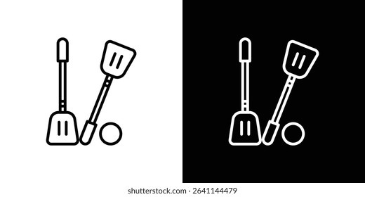 Broom-ball icon vector simple element illustration editable