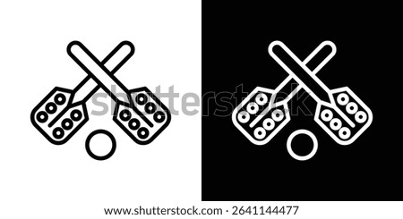 Broom-ball icon vector simple element illustration editable