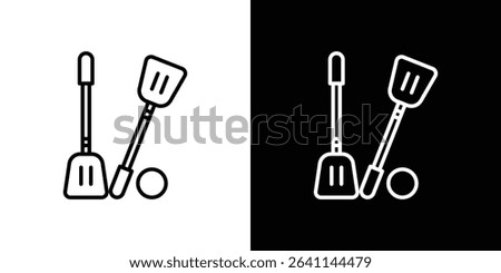 Broom-ball icon vector simple element illustration editable