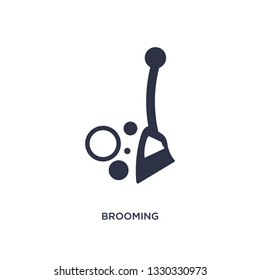 brooming icon. Simple element illustration from gardening concept. brooming editable symbol design on white background. Can be use for web and mobile.