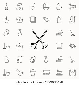brooms icon. Cleaning icons universal set for web and mobile