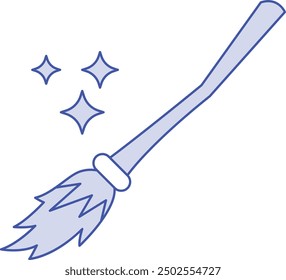 Broomstick Icon for Halloween and Witchcraft-Themed Designs