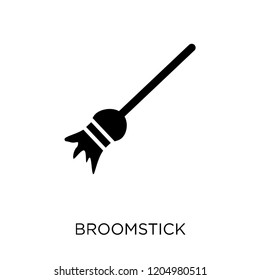 Broomstick icon. Broomstick symbol design from Fairy tale collection. Simple element vector illustration on white background.
