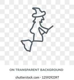 Broomstick icon. Trendy flat vector Broomstick icon on transparent background from Fairy Tale collection. High quality filled Broomstick symbol use for web and mobile