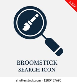 Broomstick search icon. Editable Broomstick search icon for web or mobile.