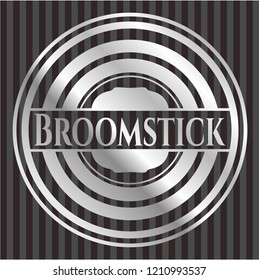 Broomstick silver shiny emblem