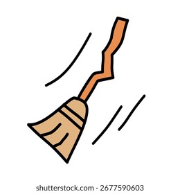 Escoba de línea simple Ilustración vectorial