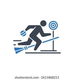 Broomstick Target Icon On White Background
