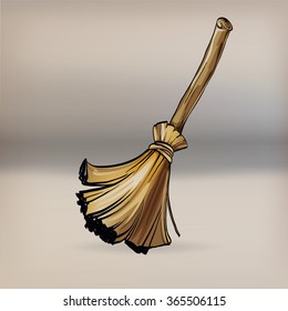  broomstick vector icon cleaning cleaning, cleaning, removal of a symbol