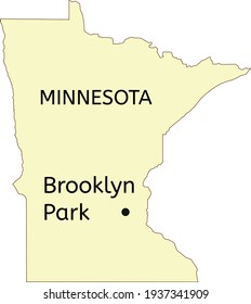 Broooklyn Park city location on Minnesota state map