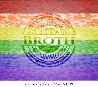 Broth lgbt colors emblem 