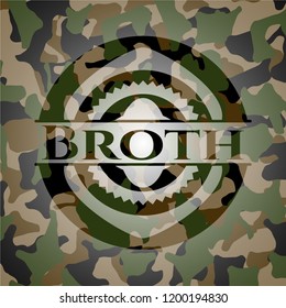 Broth on camo texture