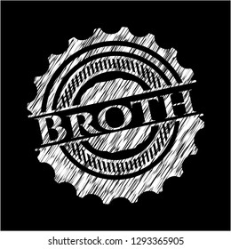 Broth written on a chalkboard