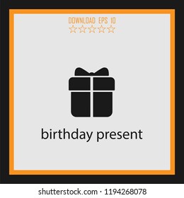 brothday present vector icon