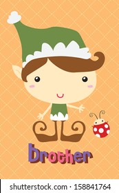 Brother elf with ladybug