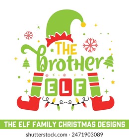 The brother elf merry christmas designs, Christmas ELF family designs