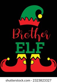 Brother ELF vector art design, eps file. design file for t-shirt. SVG, EPS cuttable design file
