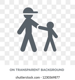 brother icon. Trendy flat vector brother icon on transparent background from family relations collection. 
