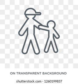 brother icon. Trendy flat vector brother icon on transparent background from family relations collection. High quality filled brother symbol use for web and mobile