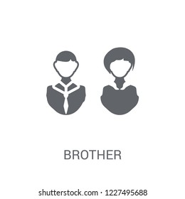 brother icon. Trendy brother logo concept on white background from Family Relations collection. Suitable for use on web apps, mobile apps and print media.