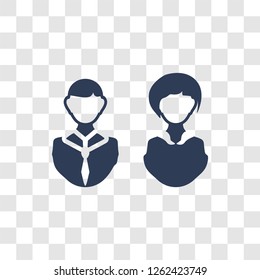 brother icon. Trendy brother logo concept on transparent background from Family Relations collection