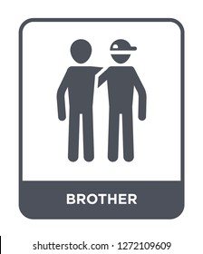 brother icon vector on white background, brother trendy filled icons from Family relations collection, brother simple element illustration