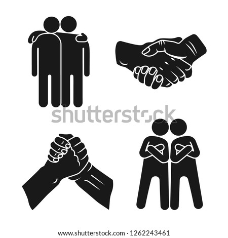 Brother logo icon set. Simple set of brother logo vector icons for web design on white background