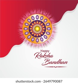 Irmão e irmã Cartoon estilo vetor para Raksha Bandhan saudação