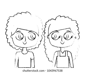 brother and sister happy children cartoon