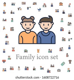 brother and sister icon. family icons universal set for web and mobile