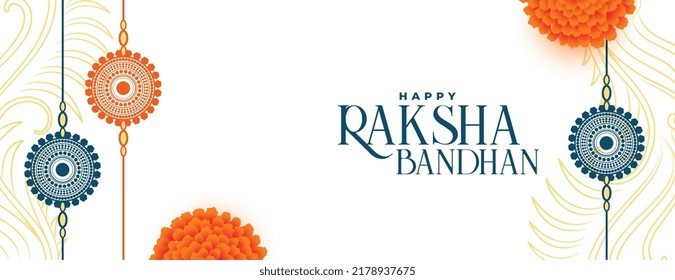 brother and sister raksha bandhan flat style festival background 