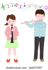 Brother and sister's concert.