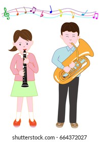 Brother and sister's concert.