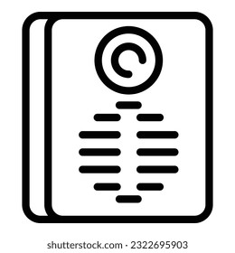 Brother video intercom icon outline vector. Door system. Panel access