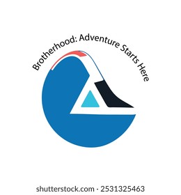 Brotherhood Adventure Starts Here typography,silhouette vector art illustration
