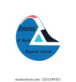 Brotherhood A Bond Beyond Words Typography , silhouette vector art illustration