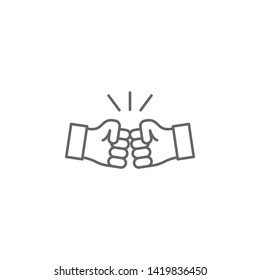 brotherhood hands outline icon. Elements of friendship line icon. Signs, symbols and vectors can be used for web, logo, mobile app, UI, UX