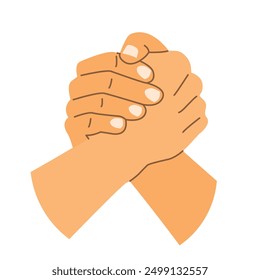 brotherhood handshake; perfect for community organization materials, social campaigns, symbolize unity, trust, solidarity, friendship- vector illustration