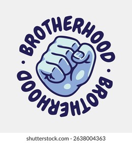 brotherhood logo, fist vector illustration