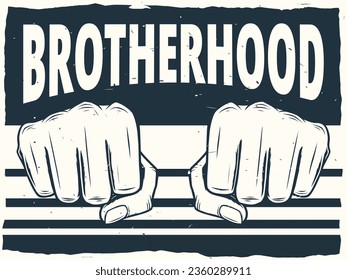 Brotherhood poster design ,Vintage style