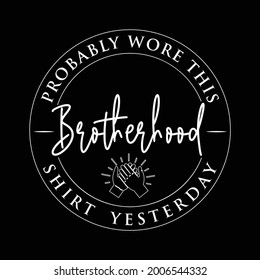 Brotherhood vintage graphic t-shirt design template