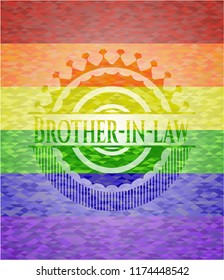 Brother-in-law lgbt colors emblem 