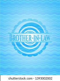 Brother-in-law water badge background. Vector Illustration. Detailed.