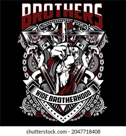 Brotherly Brothers Symbol Logo, Good For Community Design Reference