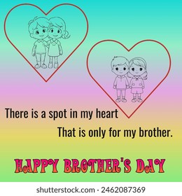 Brother's day greeting card with multi color background